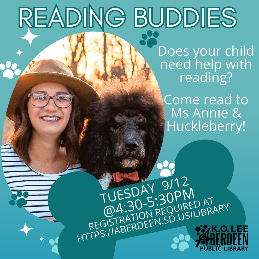 Register for Reading Buddies if your child could use a little more practice reading aloud! Ms. Annie and  Huckleberry are a great listeners.

#nesdunitedway
#readingbuddies
#earlyliteracy
#koleeaberdeenpubliclibrary