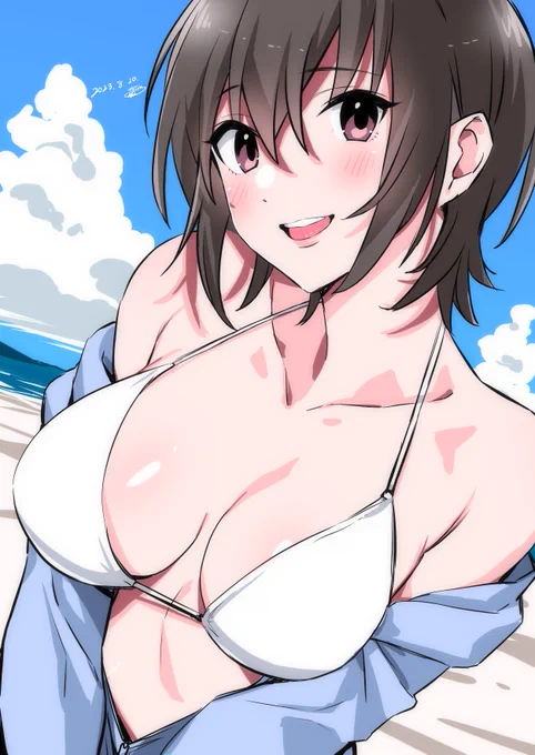 らくがき夏なんだから水着描かねえとよ…(?) 
