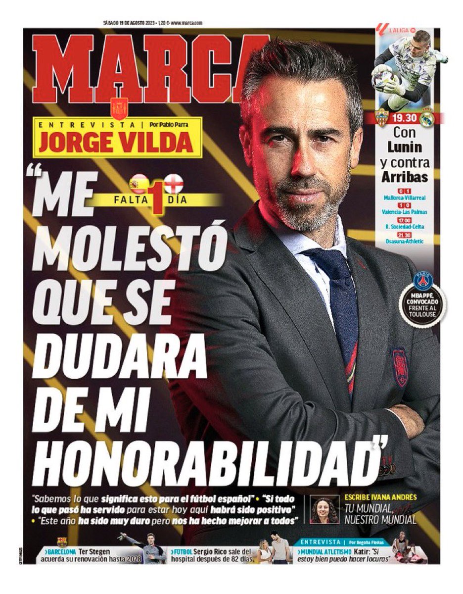 javierburonc's tweet image. No me cabe la menor duda de que Patri Guijarro, Mapi León, Sandra Paños, Claudia Pina, Lola Gallardo, Ainhoa Moraza, Nerea Eizaguirre, Amaiur Sarriegi, Leila Ouahabi, Laia Aleixandri, Lucía García y Andrea Pereira tenían toda la razón del mundo. #FIFAWWC2023