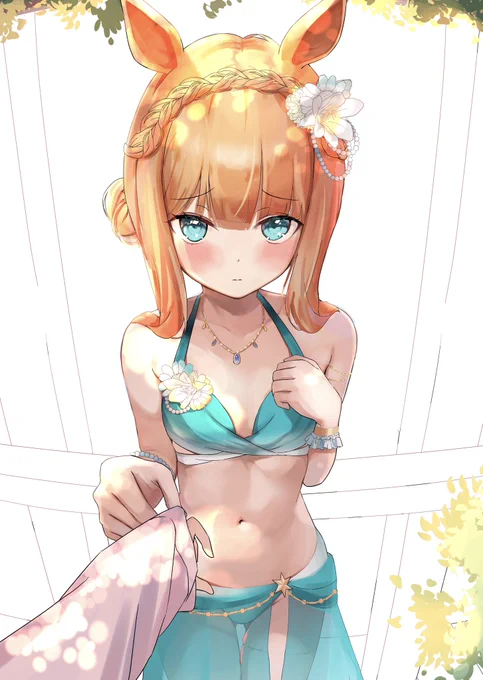 水着スズカさんwip「どこ見てるんですか…早く泳ぎましょう…//」#ウマ娘 