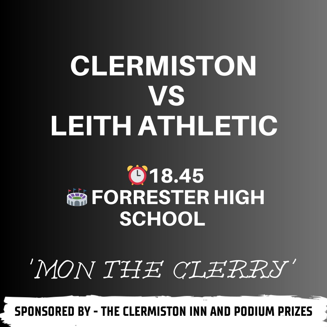 Another league fixture tomorrow night as we host <a href="/LAFCAmateurs/">Leith Athletic Amateurs</a> Boys are looking forward to this one and should be a good game. Make sure your down supporting the team tomorrow night. Mon the clerry 💜