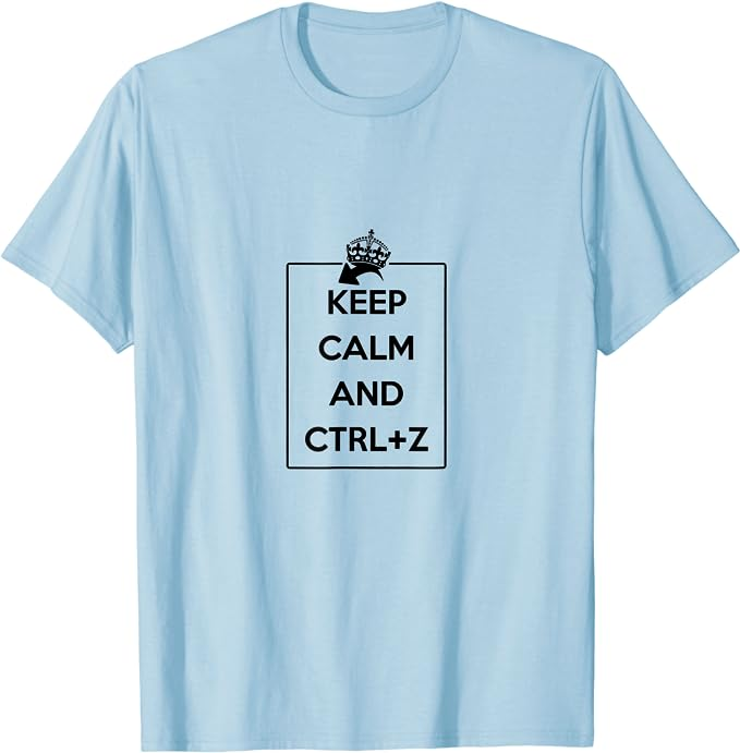 PoisonDesignGC's tweet image. Unleash your inner tech guru with our witty tee: 'Keep Calm and Ctrl + Z'. 🖥️💬 Perfect for those who know the power of second chances. Get yours now and embrace the art of undo! Limited stock. ⏳ #GeekChic #CtrlZMastery #TechFashion Shop here 👉 amzn.to/3OZtKwF