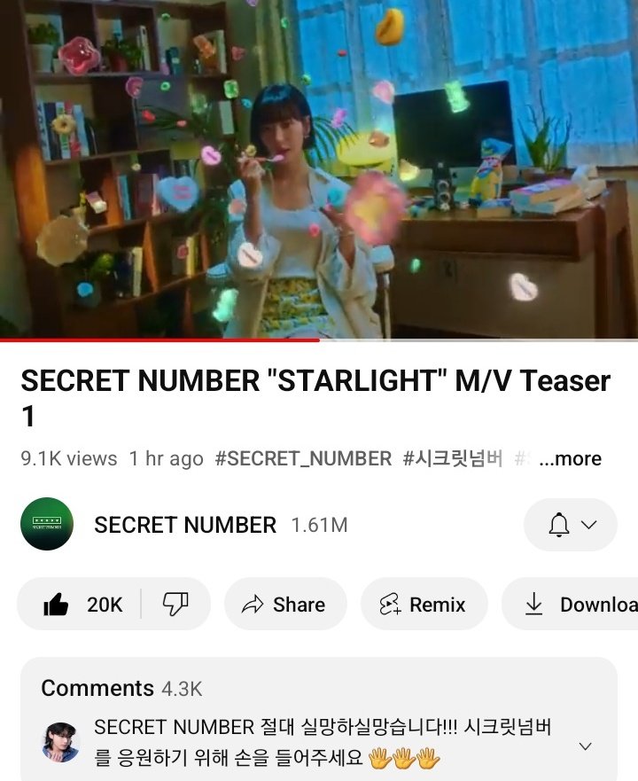 zyanaaa4's tweet photo. Like ⬆️ views⬇️ n the doawload button always on
#StartLight #SECRETNUMBER @5ecretNumber https://t.co/xHfMzgQW3k