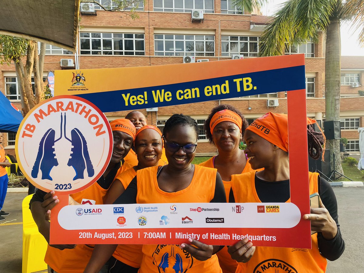 NanyonzaS's tweet photo. Today, we participated in the #TBMarathon2023 organized by @MinofHealthUG aimed at raising awareness about the importance of tackling TB. #YesWeCanEndTB #Run2EndTB @MoICT_Ug @azawedde @DMU_Uganda @ObulamuUganda @StopTB https://t.co/jKt5unwdQ4