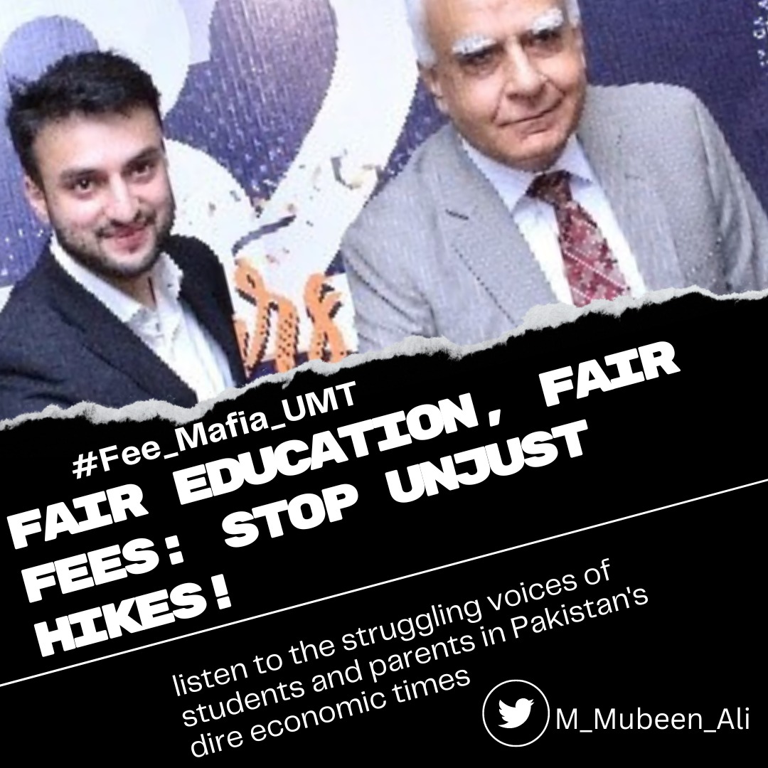 CHAMPTAHAOFFIC1's tweet photo. Depriving us of our basic right of education just because of your never ending greed is unacceptable #Fees_Mafia_UMT https://t.co/VAEPJ2oSKg
