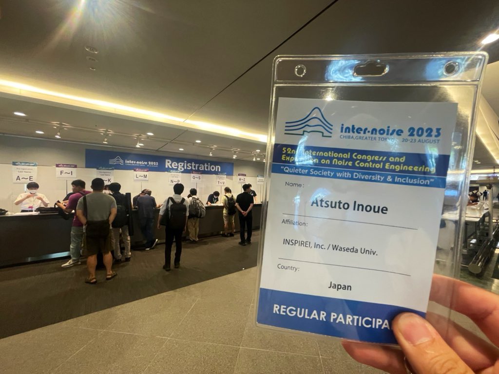 ainoue_xr's tweet photo. サマソニの横で国際騒音制御学会が開幕しました、展示してます！

#internoise #internoise2023 https://t.co/IkElD0Zh8r