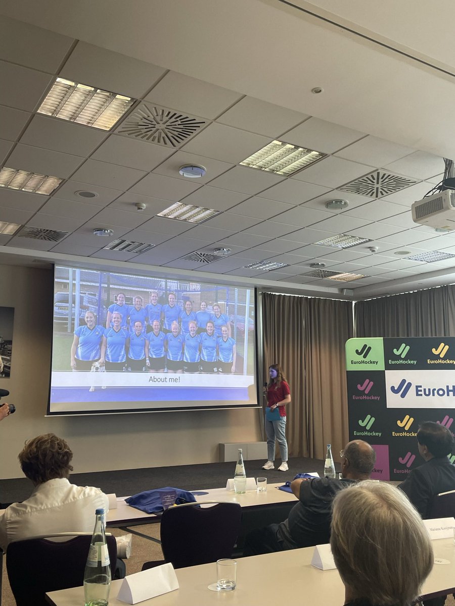 I am extremely proud to have presented at day 1 of the Euro Hockey General Assembly! Being selected in the top 5 youth leaders to present my project was an honour. Striving to achieve acceptance and inclusion for all autistic individuals in Sport🏴󠁧󠁢󠁷󠁬󠁳󠁿🫶
<a href="/Cardiff_Hockey/">Cardiff & Met HC</a> <a href="/HockeyWales/">Hoci Cymru</a>