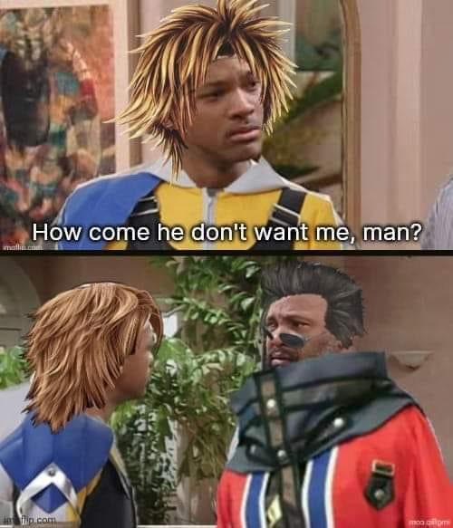 SupaRetro5's tweet photo. 😪 #finalfantasy #squareenix #finalfantasyx #ffx #freshprince #tidus #auron https://t.co/mq9ycKHLvf