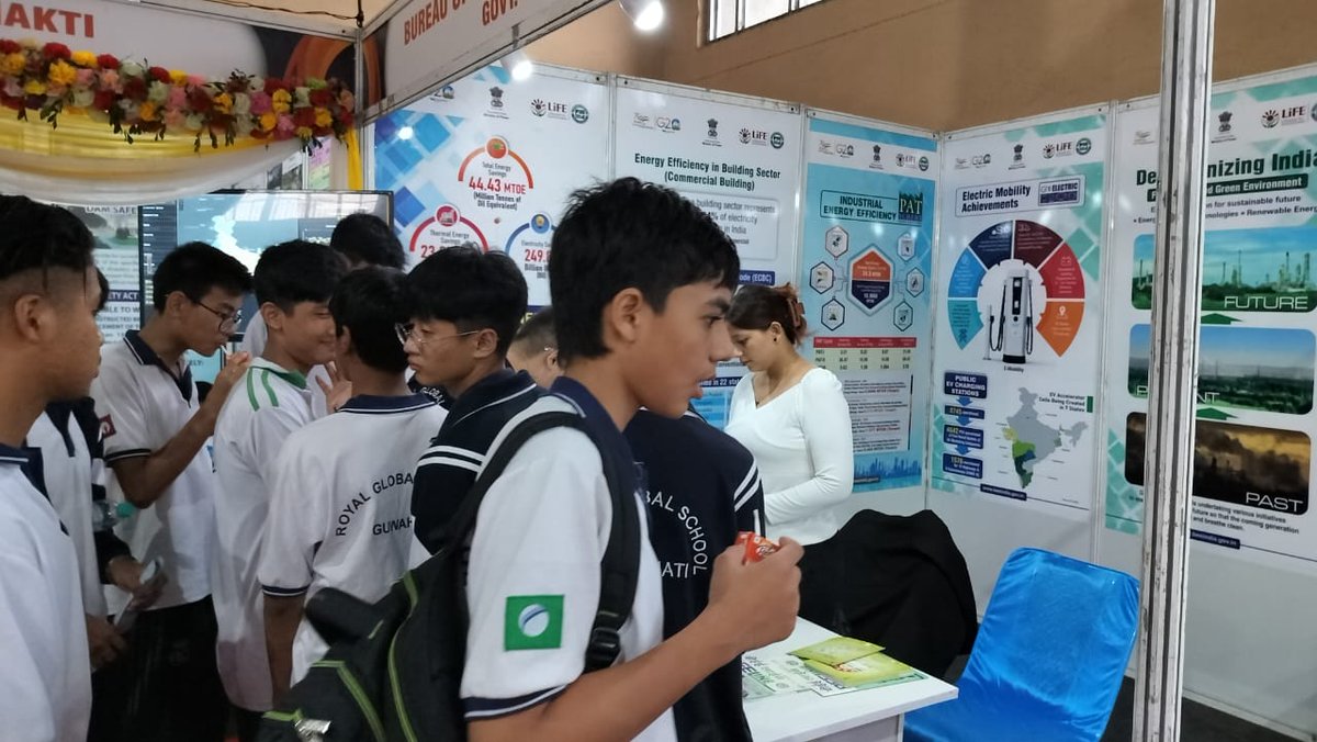 Day 2 of the ‘Empowering India- 2023’ Exhibition at Maniram Dewan Trade Center, Guwahati, Assam. Footfall of dignitaries and visitors continue at the #BEE pavilion where various schemes and initiatives have been showcased. #Event #PowerSector #energyefficiency #SaveEnergy