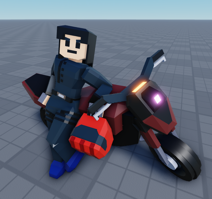 RingkunMori's tweet photo. Public Model #20: Billie the Biker and her Low Poly Motor Cycle
Get the model here:
https://t.co/FJiAkmkWNN
#RingkunModels #ROBLOX #RobloxDev #RobloxDevs #RobloxModels #MoonAnimator #FreeModel #RobloxBuild #RobloxRig https://t.co/qGDBf1qjAN