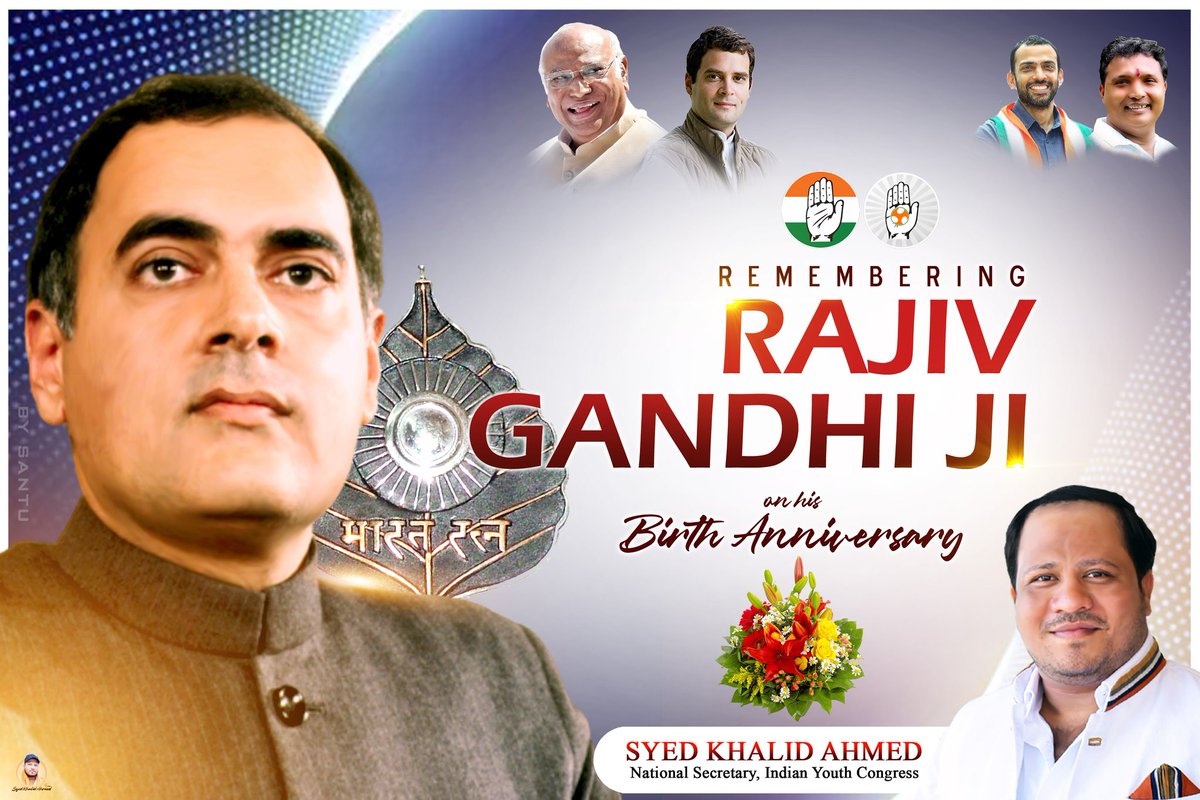 syedkhalid4488's tweet photo. Remembering 🙏 Dreamer of Innovative India 
#RajivGandhiBirthAnniversary https://t.co/IZZ3dIX7eW