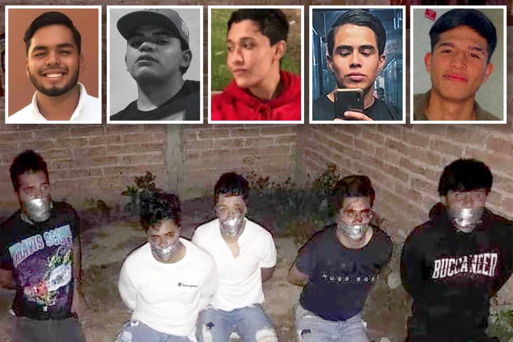 EndWokeness's tweet photo. Mexican drug cartel brutally murders 5 young men on camera this week

Coming to a town or city near you https://t.co/rDTSVdZ7rI