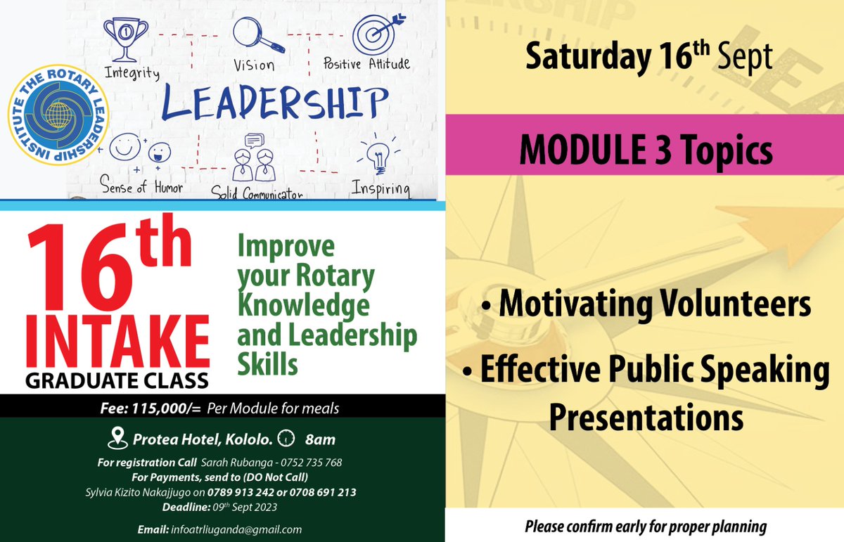 Rliuganda2's tweet image. Great topics on the last day of the 16th Intake, on 16th September, both Graduate and undergraduate classes will be graduating. 
#MotivatingVolunteers
#16ThGradClass