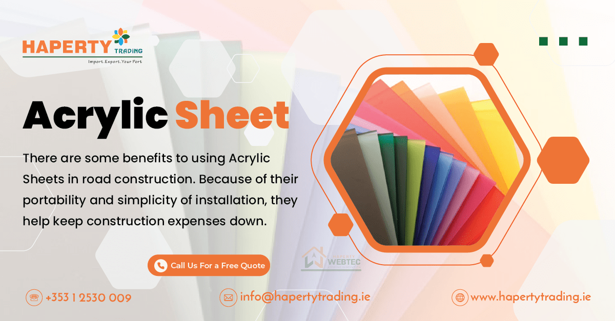 HapertyTrading's tweet image. Acrylic sheet provides many benefits over the more conventional materials used in road construction. It's affordable, dependable, lightweight, and transparent. Consider acrylic sheets for your next project because of their useful properties. 👌🤝

#AcrylicSheets
#AcrylicProduct