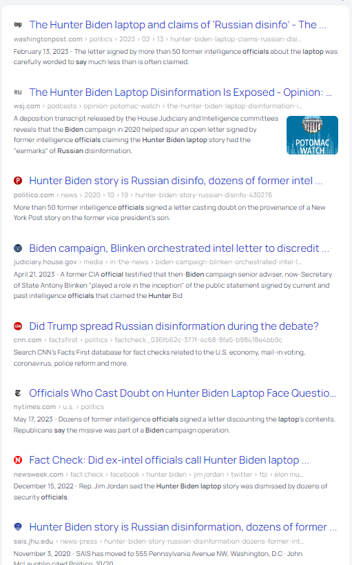 NOLA_DnB's tweet photo. @ZaleskiLuke 51 doj  officials Sign letter stating Hunter Biden laptop is Russian disinformation.  5 days after NY Post Blew the Bidens corruption out the water.

The only person lying as much as Biden is @ZaleskiLuke 

#TheDeepStateIsReal
#JosephStalinBiden

https://t.co/kNZxqHjIvO https://t.co/YUum6aQhrl
