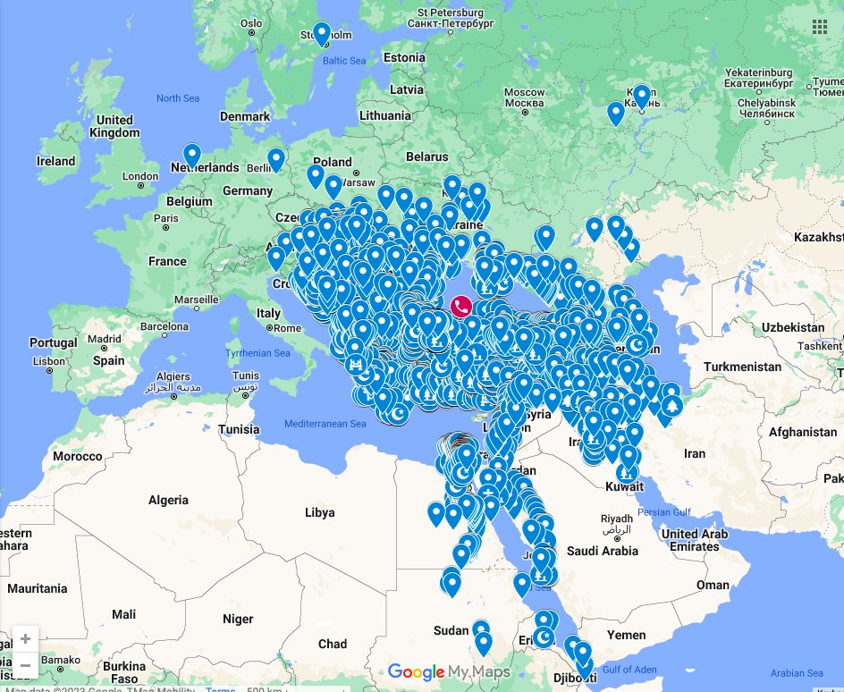 Evliya Çelebi'nin seyahatnamesinde hangi bölge için ne yazmış. Google Haritalar üzerinden işaretli noktaya tıklayıp okuyabiliyorsunuz. Harika bir hizmet. #EvliyaÇelebi  google.com/maps/d/u/0/vie…