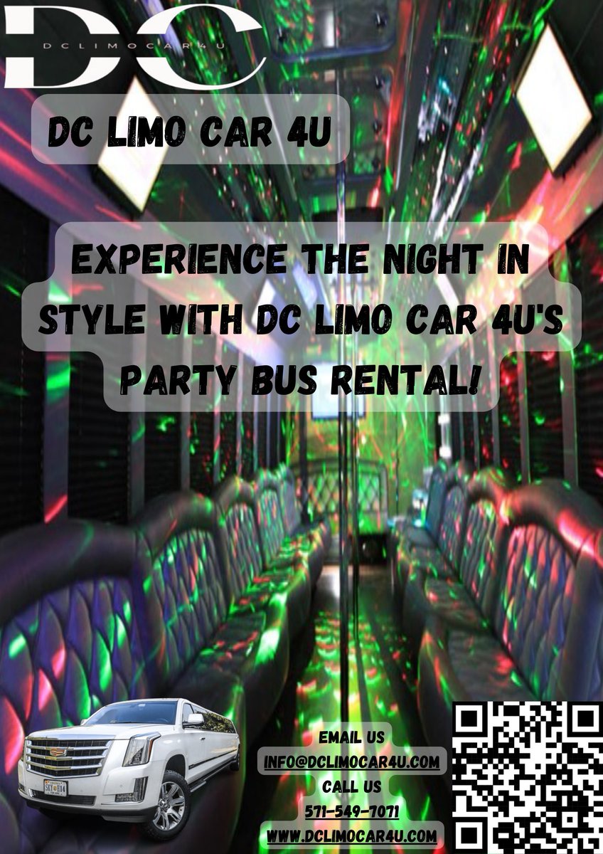 Experience the Night in Style with DC Limo Car 4U's Party Bus Rental!
Gather your crew and let's paint the town red together! 🚌#DCPartyBusFun #NightLifeElevated #DCLimoPartyVibes #dclimocar4u #DCLimoPartyBus
#LuxuryOnWheels
#PartyInStyle
#CelebrateInElegance
#PartyBusExperience