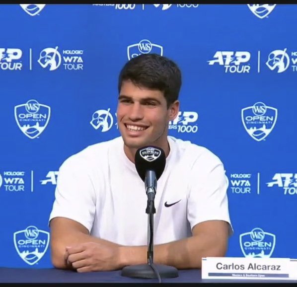Carlos Alcaraz says he doesn’t fully agree with Djokovic’s statement that he is a mix of The Big 3:

“It’s great someone like Novak says these things about you. Someone who played against the best Nadal, against the best Federer, &amp; says I have some things about them. It’s great