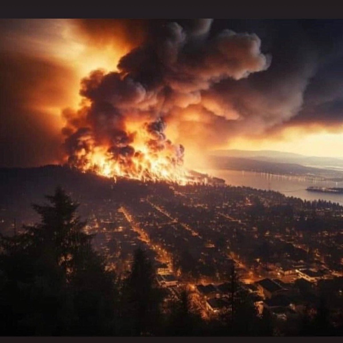 LauraLynnTT's tweet photo. Pray for British Columbia. Many friends evacuated. The smoke is now invading the lower mainland causing breathing issues. May God help us. https://t.co/f5djmf8woN