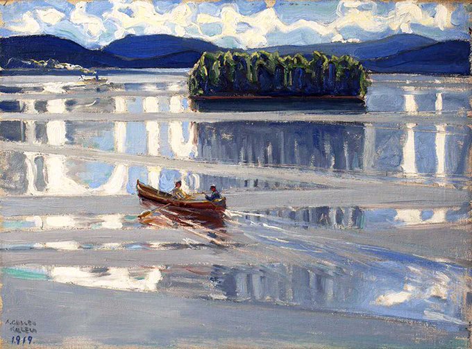 🎨Akseli Gallen Kallela / El lago Keitele (1919)