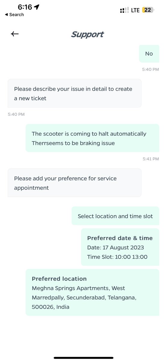 PankulAggarwal's tweet photo. Been trying to get my @OlaElectric  s1pro to get repair done but have exhausted trying though their glitchy app and very bad user experience
@bhash @ola_supports https://t.co/yFE9G2EScp