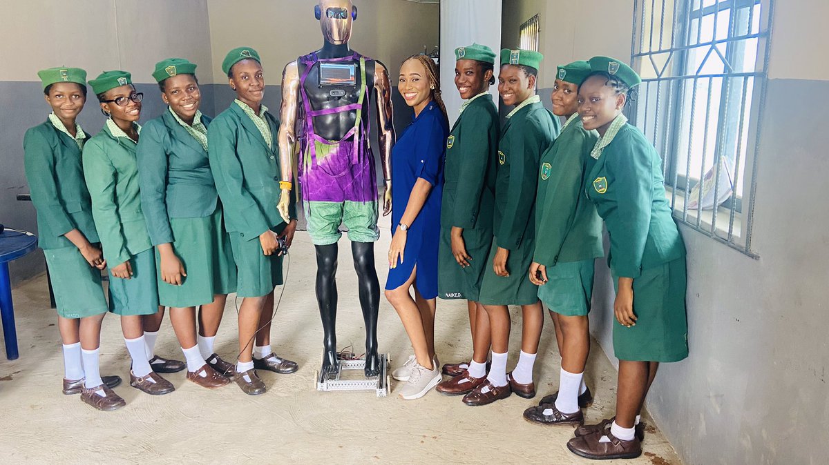 SagamuRobotics's tweet image. Tech Trends @channelstv visited the Robotics center at Federal Government Girls’ College SAGAMU where our Humanoid (KIKI SAGGY) was built.
#humanoid 
#AI 
#ML
#TechNews