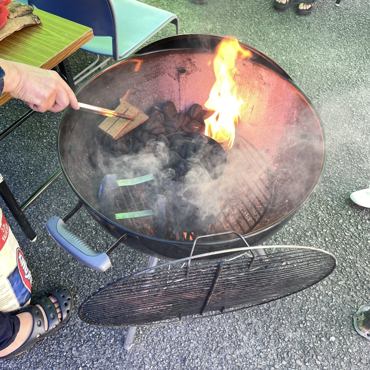 「デザイナー迫田さんのトークショーのあとBBQ。 」|和田ラヂヲのイラスト