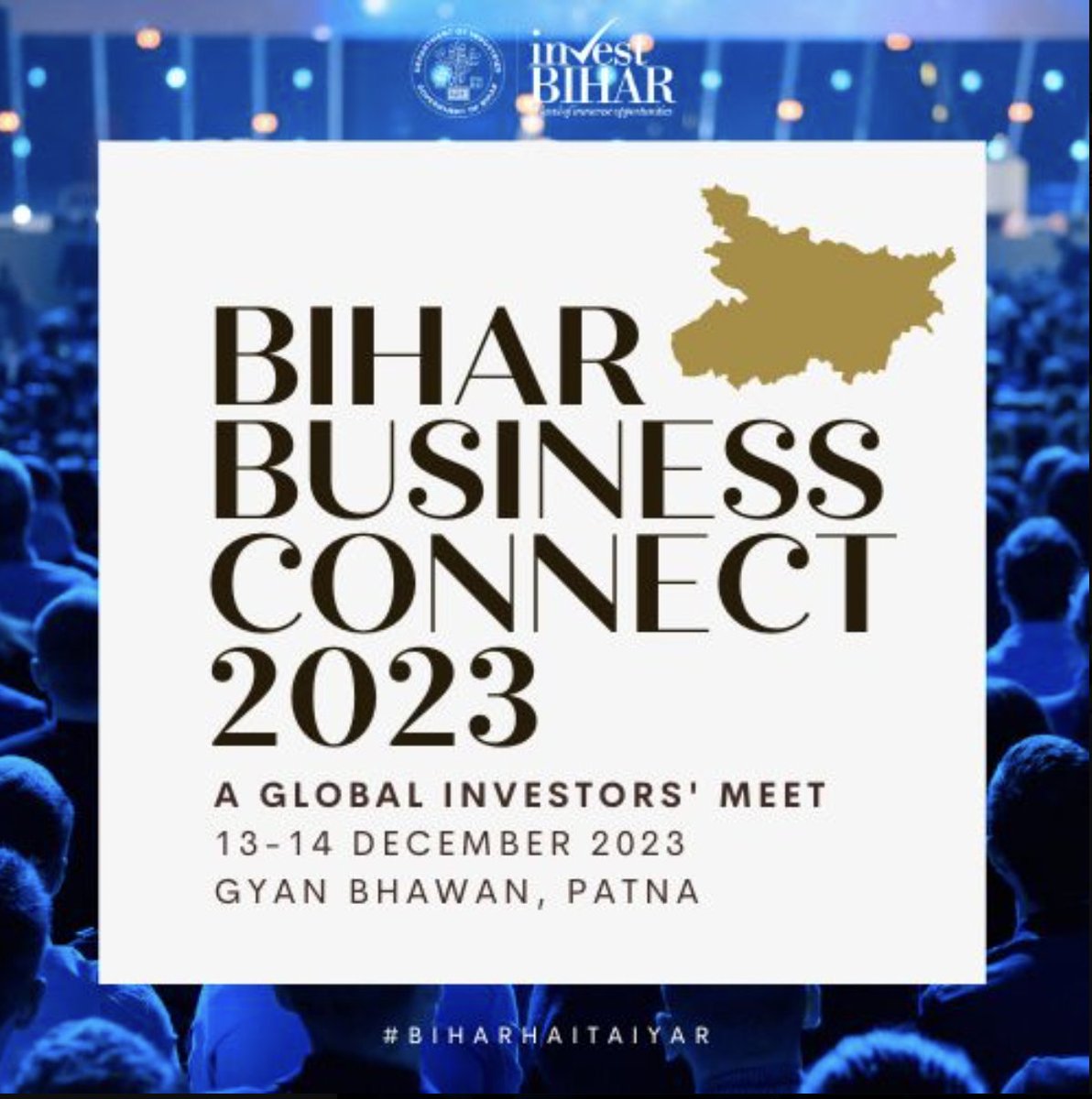 In series of road shows planned in different parts of country for Bihar Business Connect 2023, we will be organising a road show or Mini Investors' Meet in Patna on 21st November 2023. This is especially for people of Bihar origin coming to Bihar for Chhath Puja. Bihar diaspora :