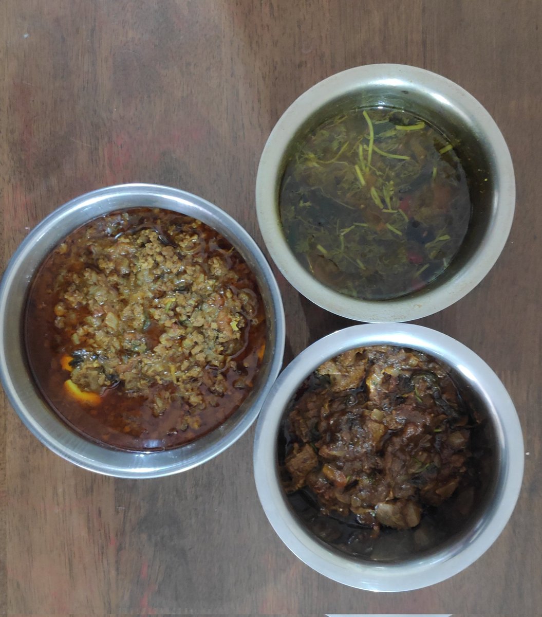 gsatishk1's tweet image. Under the guidance of wifey, cooked all three dishes today - Kheema, Rasam &amp;amp; Liver fry.
#LearningToCook