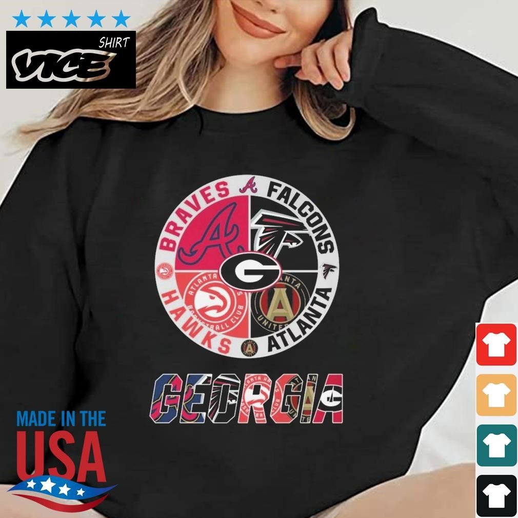 Logo Georgia Bulldogs Braves Hawks City Champions shirt, hoodie