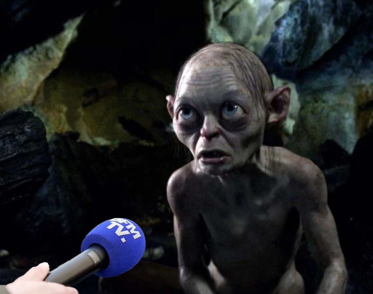 Nini_MacBright's tweet image. - Gollum pas comprendre le problème, Gollum se baigner tous les jours dans la Seine et Gollum en pleine forme