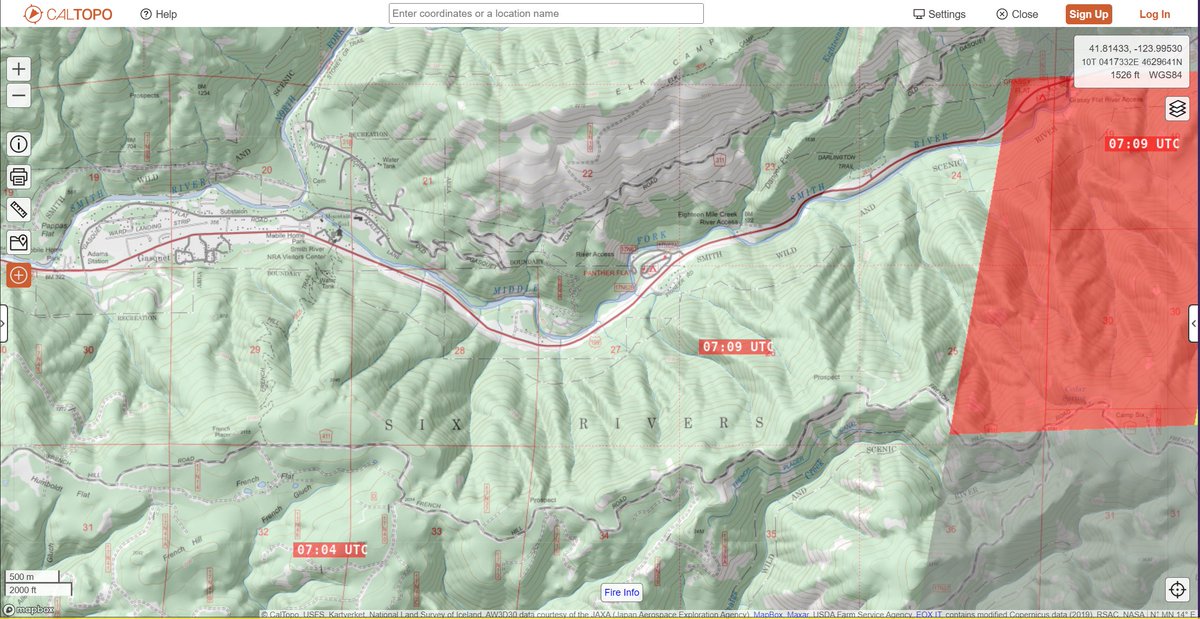 KWildfires's tweet photo. #Kellyfire #SRF #DelNorte #Gasquet #SixRivers
Gasquet! Beware the Kelly fire jumped over & past Camp 6. It's coming straight for you - from the East. If you are evacuating by vehicle,
WARN YOUR NEIGHBORS FIRST!
Prepare to shelter in a fire-safe place soon if you don't leave. https://t.co/oZHfslqK0t
