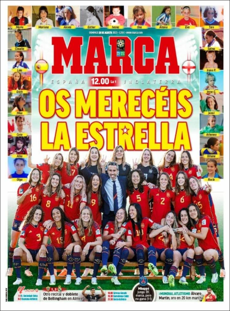 EFEdeportes's tweet photo. 📰 ¡Buenos días! Estas son las portadas de la prensa deportiva española hoy, 20 de agosto. #FelizDomingo https://t.co/qttutpt4Eb