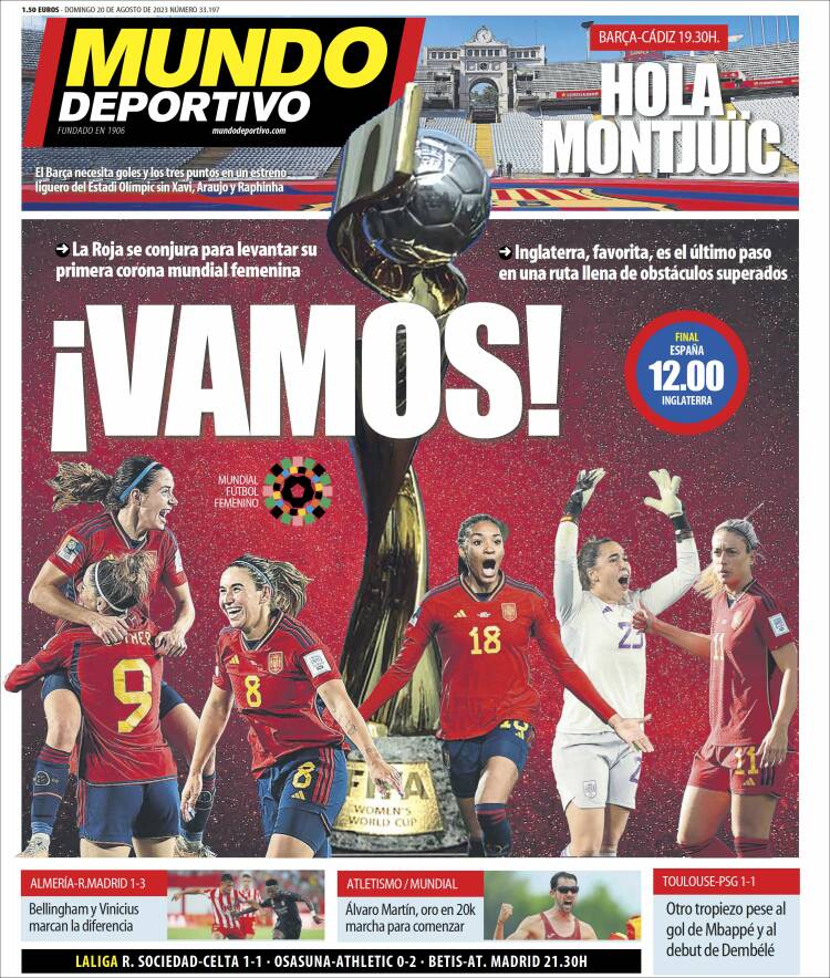 EFEdeportes's tweet photo. 📰 ¡Buenos días! Estas son las portadas de la prensa deportiva española hoy, 20 de agosto. #FelizDomingo https://t.co/qttutpt4Eb