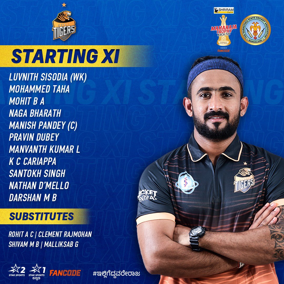 maharaja_t20's tweet photo. Two strong teams. Big game. All eyes on those 2️⃣ important points. 👀

#MWvHT #IlliGeddavareRaja #MaharajaTrophy #KSCA #Karnataka https://t.co/6gfgNjPT0S