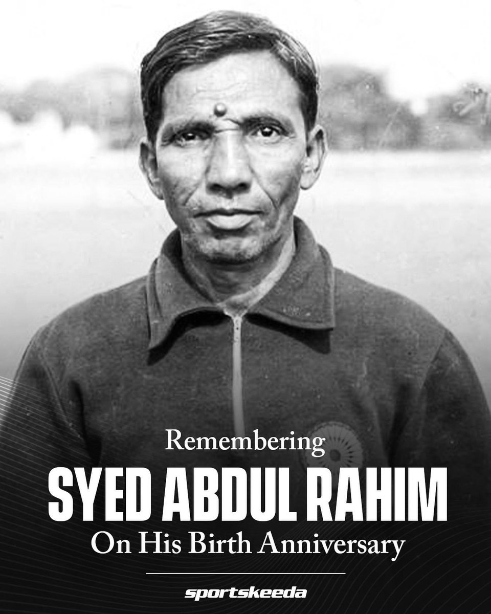 🥇Asian Games 1951 Gold Medallists
🥇Asian Games 1962 Gold Medallists
4️⃣ Fourth at the 1956 Melbourne Olympics

Remembering Syed Abdul Rahim, the Head Coach who reigned during the Golden Age of Indian Football on his Birth Anniversary! 🎗️

#IndianFootball #SKIndianSports