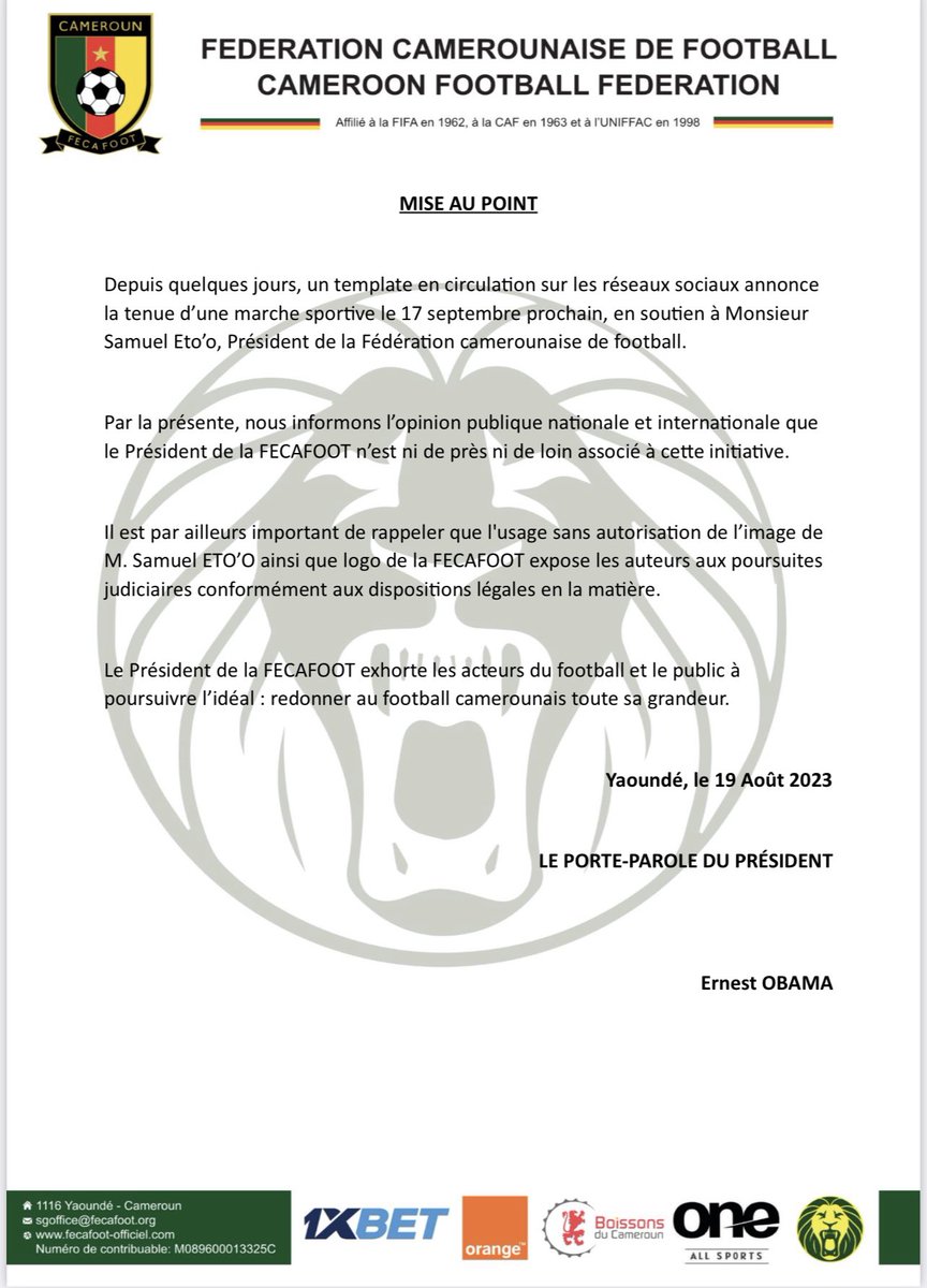 🔴🔴 #URGENT

MISE AU POINT