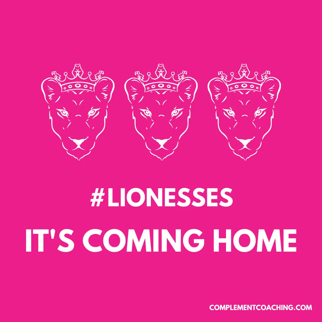 Wishing the #lionesses all the luck in the world in the final today... 💫 

You've already done us so proud... ⚽ 

Sending you positive vibes with the magic of 3 powerful lionesses 💕 💕 💕 

#coaching
#leadership
#mindset
#business
#leadershipcoaching