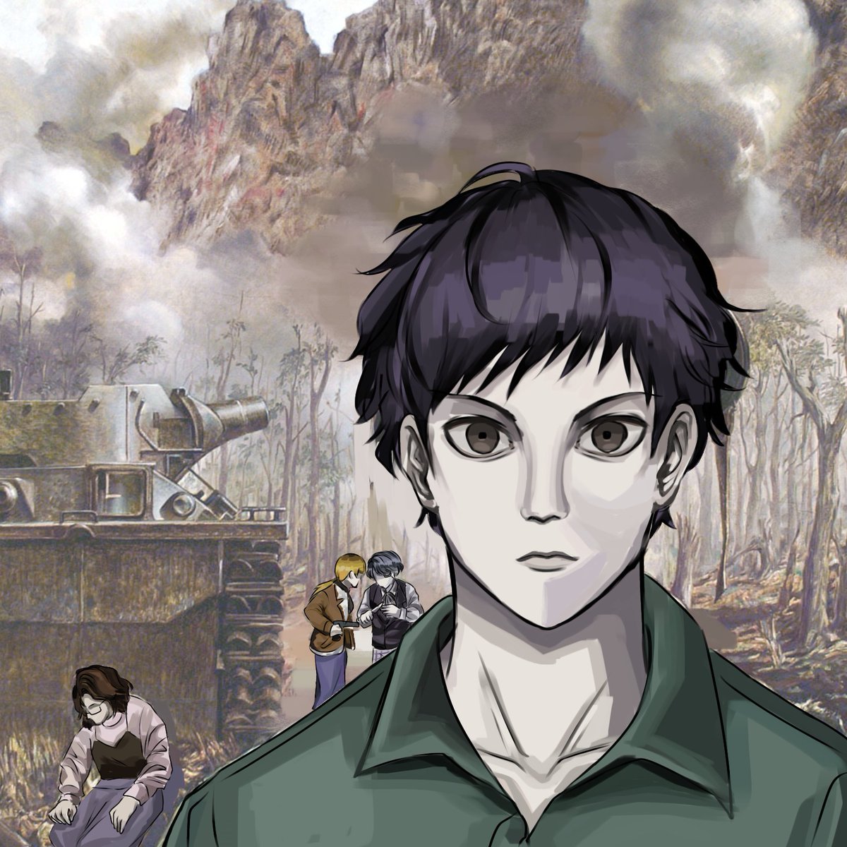 deuxide's tweet image. Thousand-yard stare funger termina edition

#fearandhunger
#fearandhungertermina
#levi
#karin
#daan
#olivia