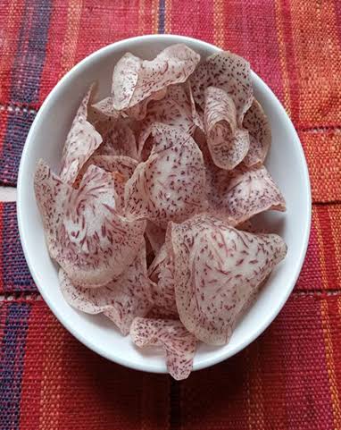 Arrowroot crisps. 
Have you ever had them before?