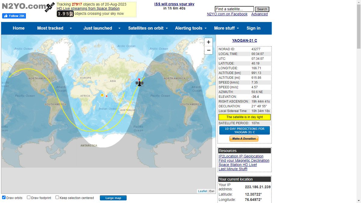 SunilSanatan's tweet photo. @isro @NASA chinese spy satelite is heading towards nort america https://t.co/hcORuTKpNg