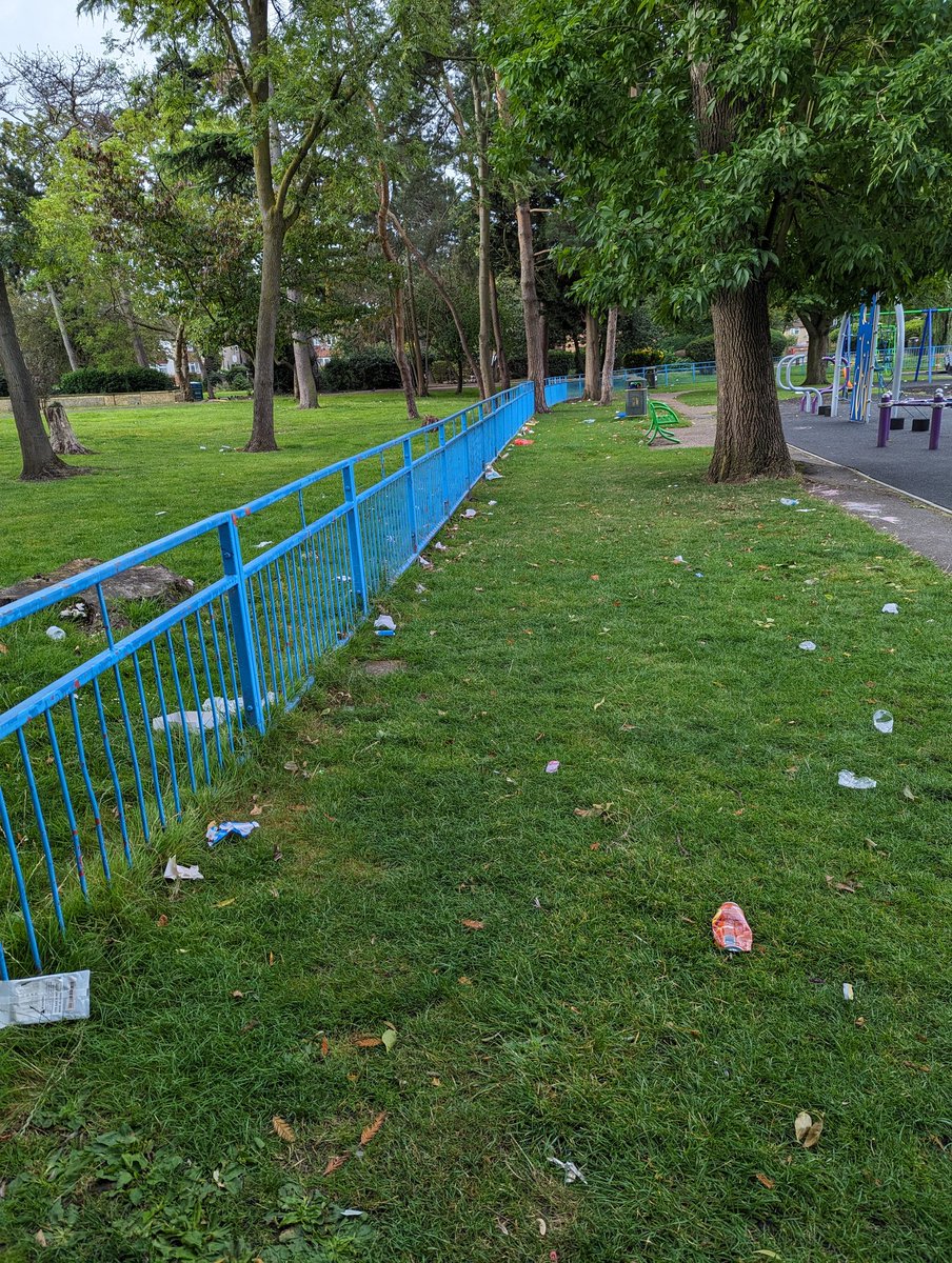 bharathach's tweet photo. @Brent_Council Barham park children's play area is an absolute mess . Has been littered by trash for a week now. Can you please look into it? 

#barhampark #sudburytown https://t.co/xe5wpo1FqS