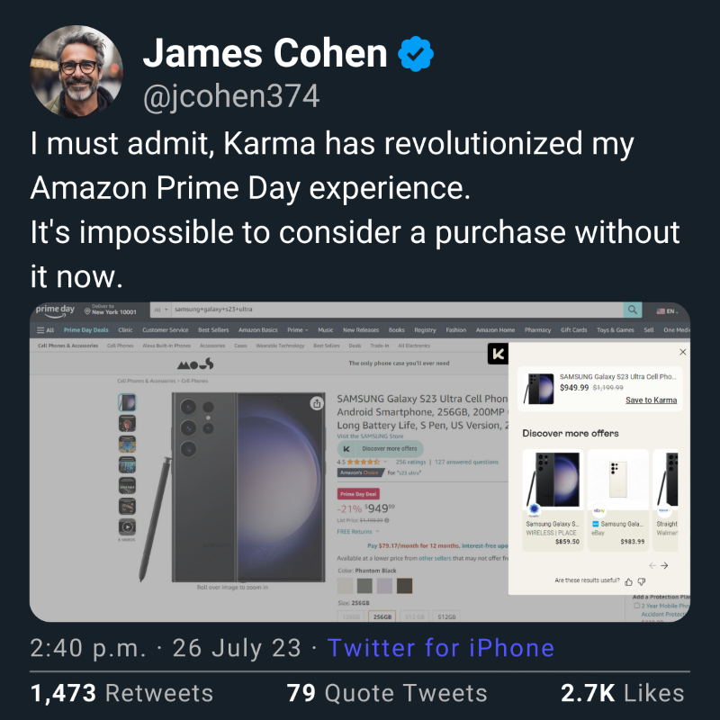 karma_shopping's tweet photo. This Amazon shopping hack is like Prime Day on steroids.