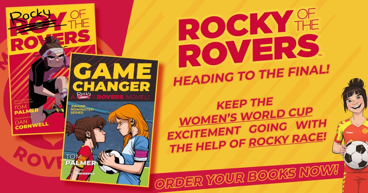 🏆 The #Lionesses are ready for the #FIFAWWC Final - are you? ⚽ The best of luck to the whole England team today! Celebrate this historic moment for Women's Football with our thrilling books starring ROCKY RACE - available on Amazon now! 👉 reb.to/RockyBookStore