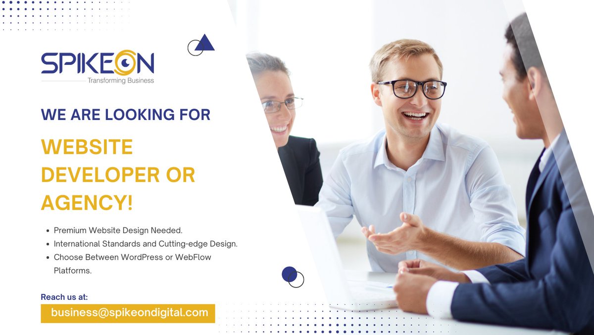 SpikeOnDigital's tweet image. Looking for Website Dev or Agency!

We need a pro who can deliver premium international-standard website design! Whether you&apos;re a WordPress whiz or a WebFlow pro, we want YOU

Contact us: business@spikeondigital.com

***🚨Note: Single project (No full-time roles)
.
.
.
#SpikeOn