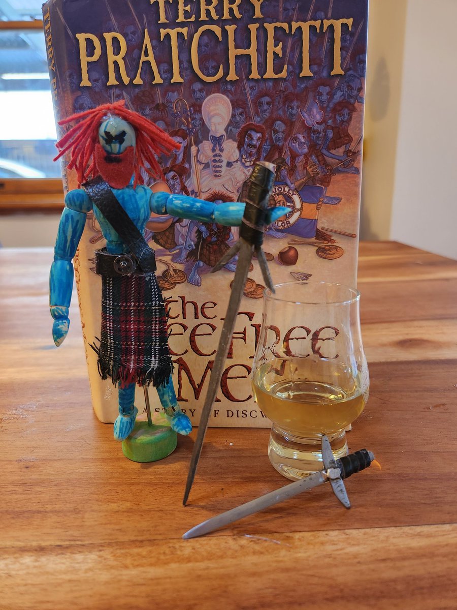 Dr_Joe_McIntyre's tweet image. Preparing for #BookWeek - miss 7 is enchanted by @terryandrob Tiffany Aching books, and is going as the young witch. We needed a nac mac feegle- so have just made this fella (Daft Wullie, her favourite)

Pretty happy with the results 😊