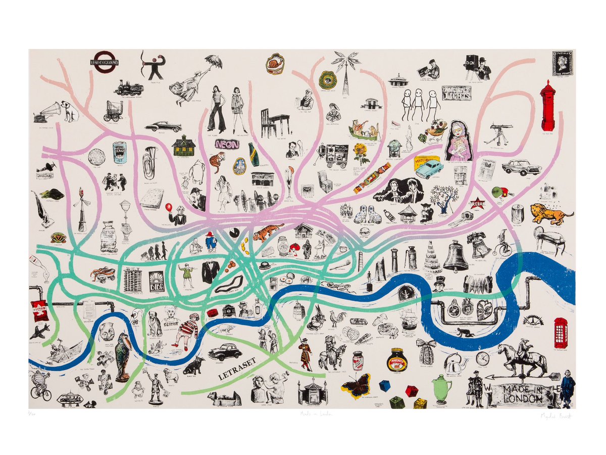 Today is the last day of the Summer Exhibition at the Royal Academy. If you’re visiting, please have a look at my narrative map Made in London which is in Room 5. @royalacademy #summerexhibition