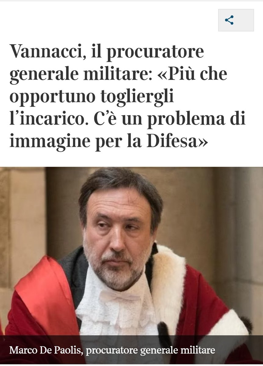 Prima domanda dell'intervista:
De Paolis, da procuratore generale militare cosa pensa del libro del generale Roberto #Vannacci?

Risposta:
Non l’ho letto...

È tutto!