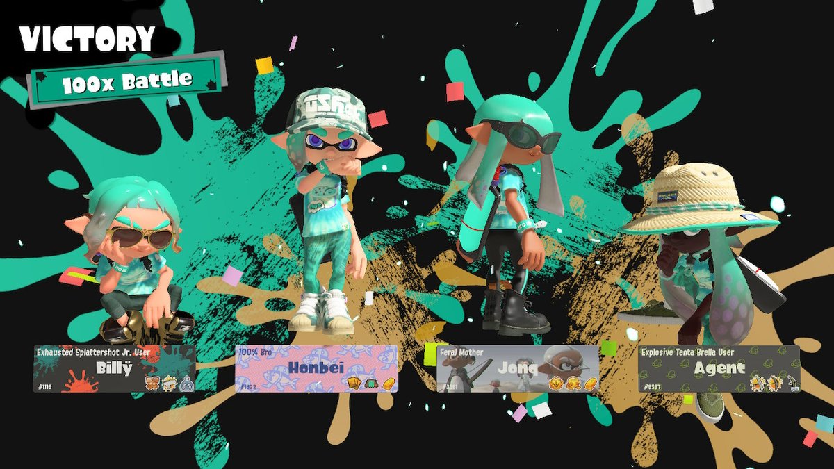 Honbeiv's tweet photo. For da glory of belated Splatfest pasts!
#Splatoon3 #MintChocChip #BigMan https://t.co/KOvdJIs2o5