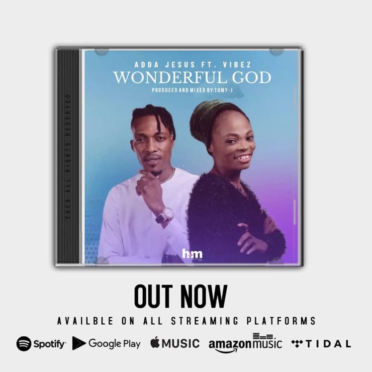 pentium_me1's tweet photo. Check out this new music “Wonderful God” by @AddaJesus_Music ft @vibez_theking and it’s available on all platforms. Download, listen and enjoy!
https://t.co/OWiD2RI9gT…
#AddaJesus https://t.co/ooD4KxQiH3